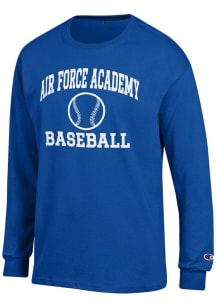 Champion Air Force Falcons Blue Baseball Jersey Long Sleeve T Shirt
