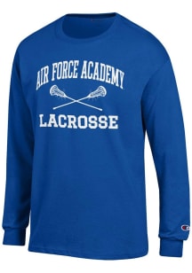Champion Air Force Falcons Blue Lacrosse Jersey Long Sleeve T Shirt