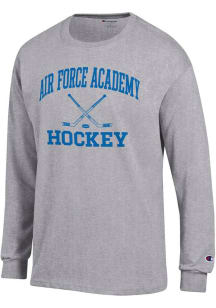 Champion Air Force Falcons Grey Hockey Jersey Long Sleeve T Shirt