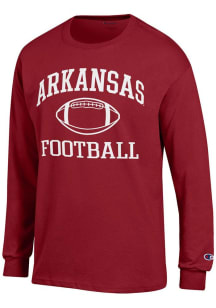 Champion Arkansas Razorbacks Cardinal Football Football Jersey Long Sleeve T Shirt