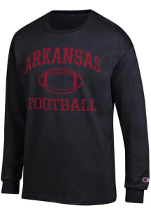 Champion Arkansas Razorbacks Black Football Football Jersey Long Sleeve T Shirt