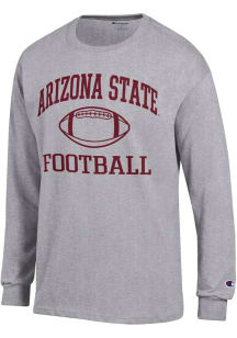 Champion Arizona State Sun Devils Grey Football Football Jersey Long Sleeve T Shirt