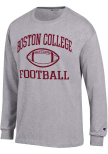 Champion Boston College Eagles Grey Football Football Jersey Long Sleeve T Shirt
