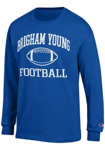 Champion BYU Cougars Blue Football Football Jersey Long Sleeve T Shirt