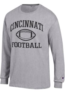 Champion Cincinnati Bearcats Grey Football Football Jersey Long Sleeve T Shirt