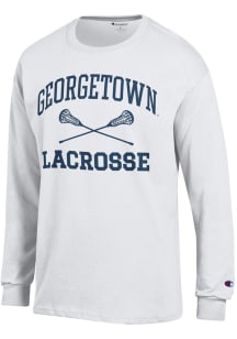 Champion Georgetown Hoyas White Lacrosse Jersey Long Sleeve T Shirt