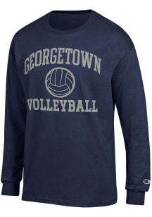 Champion Georgetown Hoyas Navy Blue Volleyball Jersey Long Sleeve T Shirt