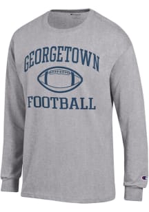 Champion Georgetown Hoyas Grey Football Football Jersey Long Sleeve T Shirt