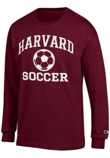 Champion Harvard Crimson Maroon Soccer Jersey Long Sleeve T Shirt