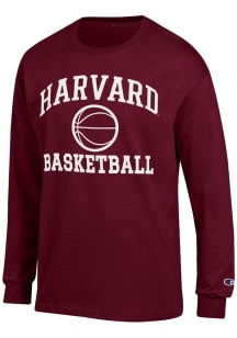 Champion Harvard Crimson Maroon Basketball Jersey Long Sleeve T Shirt