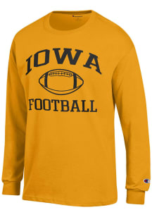 Champion Iowa Hawkeyes Gold Football Football Jersey Long Sleeve T Shirt