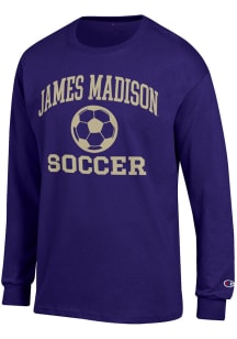 Champion James Madison Dukes Purple Soccer Jersey Long Sleeve T Shirt