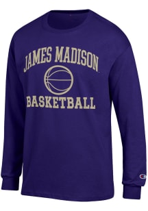 Champion James Madison Dukes Purple Basketball Jersey Long Sleeve T Shirt