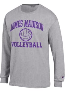 Champion James Madison Dukes Grey Volleyball Jersey Long Sleeve T Shirt