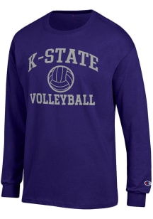 Champion K-State Wildcats Purple Volleyball Jersey Long Sleeve T Shirt