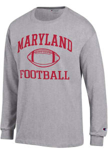 Champion Maryland Terrapins Grey Football Football Jersey Long Sleeve T Shirt