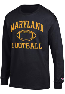 Champion Maryland Terrapins Black Football Football Jersey Long Sleeve T Shirt