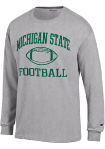 Champion Michigan State Spartans Grey Football Football Jersey Long Sleeve T Shirt
