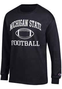 Champion Michigan State Spartans Black Football Football Jersey Long Sleeve T Shirt