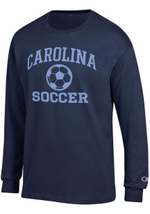 Champion North Carolina Tar Heels Navy Blue Soccer Jersey Long Sleeve T Shirt