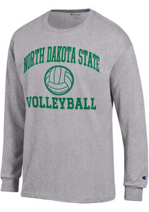 Champion North Dakota State Bison Grey Volleyball Jersey Long Sleeve T Shirt