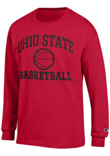 Champion Ohio State Buckeyes Red Basketball Jersey Long Sleeve T Shirt