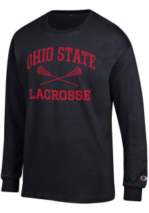 Champion Ohio State Buckeyes Black Lacrosse Jersey Long Sleeve T Shirt