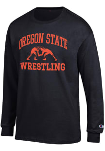 Champion Oregon State Beavers Black Wrestling Jersey Long Sleeve T Shirt