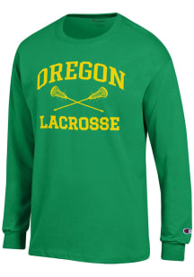 Champion Oregon Ducks Kelly Green Lacrosse Jersey Long Sleeve T Shirt