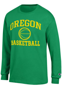 Champion Oregon Ducks Kelly Green Basketball Jersey Long Sleeve T Shirt