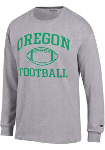Champion Oregon Ducks Grey Football Football Jersey Long Sleeve T Shirt
