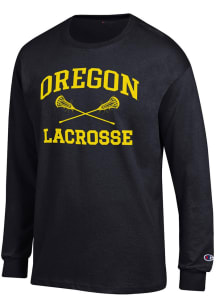 Champion Oregon Ducks Black Lacrosse Jersey Long Sleeve T Shirt