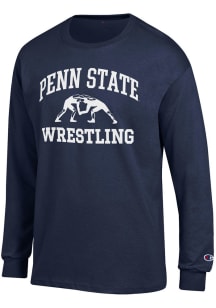 Champion Penn State Nittany Lions Navy Blue Wrestling Jersey Long Sleeve T Shirt