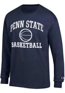 Champion Penn State Nittany Lions Navy Blue Basketball Jersey Long Sleeve T Shirt