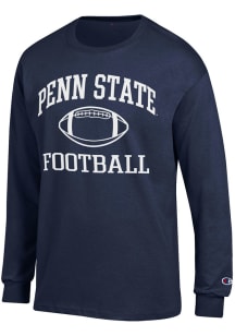 Champion Penn State Nittany Lions Navy Blue Football Football Jersey Long Sleeve T Shirt