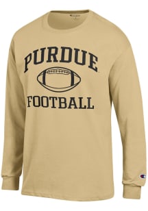 Champion Purdue Boilermakers Gold Football Football Jersey Long Sleeve T Shirt