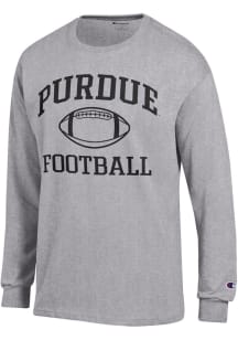 Champion Purdue Boilermakers Grey Football Football Jersey Long Sleeve T Shirt