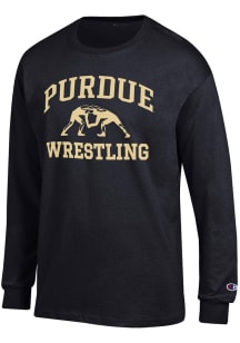 Champion Purdue Boilermakers Black Wrestling Jersey Long Sleeve T Shirt