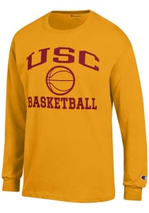 Champion USC Trojans Gold Basketball Jersey Long Sleeve T Shirt
