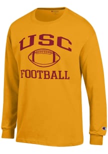 Champion USC Trojans Gold Football Football Jersey Long Sleeve T Shirt