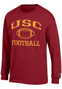 Champion USC Trojans Cardinal Football Football Jersey Long Sleeve T Shirt