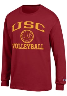 Champion USC Trojans Cardinal Volleyball Jersey Long Sleeve T Shirt
