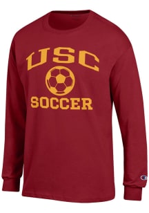 Champion USC Trojans Cardinal Soccer Jersey Long Sleeve T Shirt