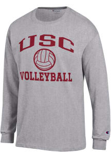 Champion USC Trojans Grey Volleyball Jersey Long Sleeve T Shirt