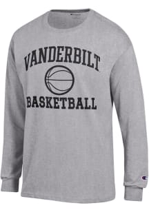 Champion Vanderbilt Commodores Grey Basketball Jersey Long Sleeve T Shirt