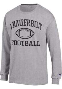 Champion Vanderbilt Commodores Grey Football Football Jersey Long Sleeve T Shirt