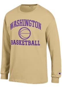 Champion Washington Huskies Gold Basketball Jersey Long Sleeve T Shirt