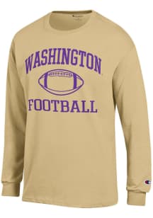 Champion Washington Huskies Gold Football Football Jersey Long Sleeve T Shirt