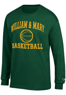 Champion William & Mary Tribe Green Basketball Jersey Long Sleeve T Shirt