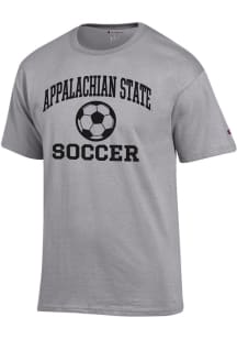 Champion Appalachian State Mountaineers Grey Soccer Jersey Short Sleeve T Shirt